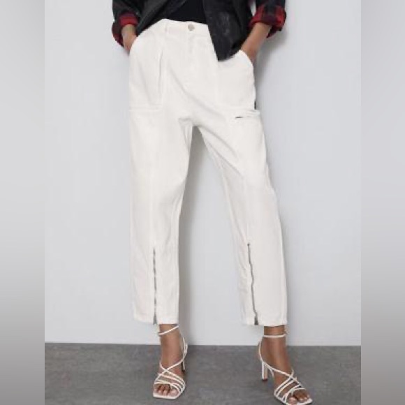Zara Pants & Jumpsuits Zara Cargo Jeans With Zippers Poshmark